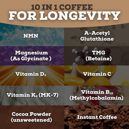 Longevity Mocha Coffee Mix – Support Energy, Focus & Healthy Aging