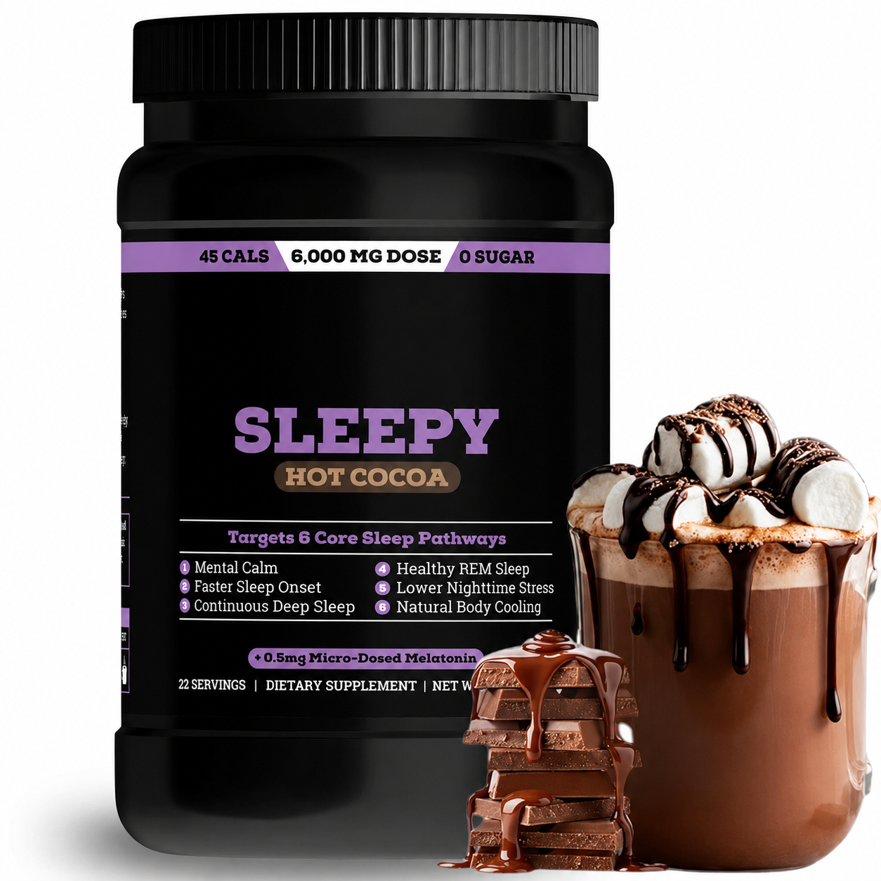 Sleepy Hot Cocoa – Support Relaxation, Restful Sleep & a Calmer Nighttime Routine