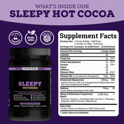 Sleepy Hot Cocoa – Support Relaxation, Restful Sleep & a Calmer Nighttime Routine