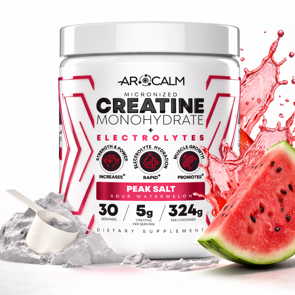 AROCALM Peak Salt Creatine Monohydrate + Electrolytes Powder