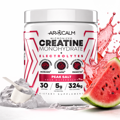 AROCALM Peak Salt Creatine Monohydrate + Electrolytes Powder
