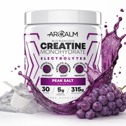 AROCALM Peak Salt Creatine Monohydrate + Electrolytes Powder