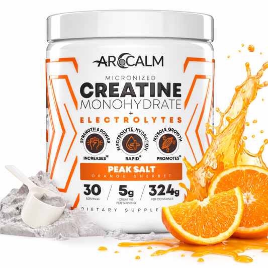 AROCALM Peak Salt Creatine Monohydrate + Electrolytes Powder