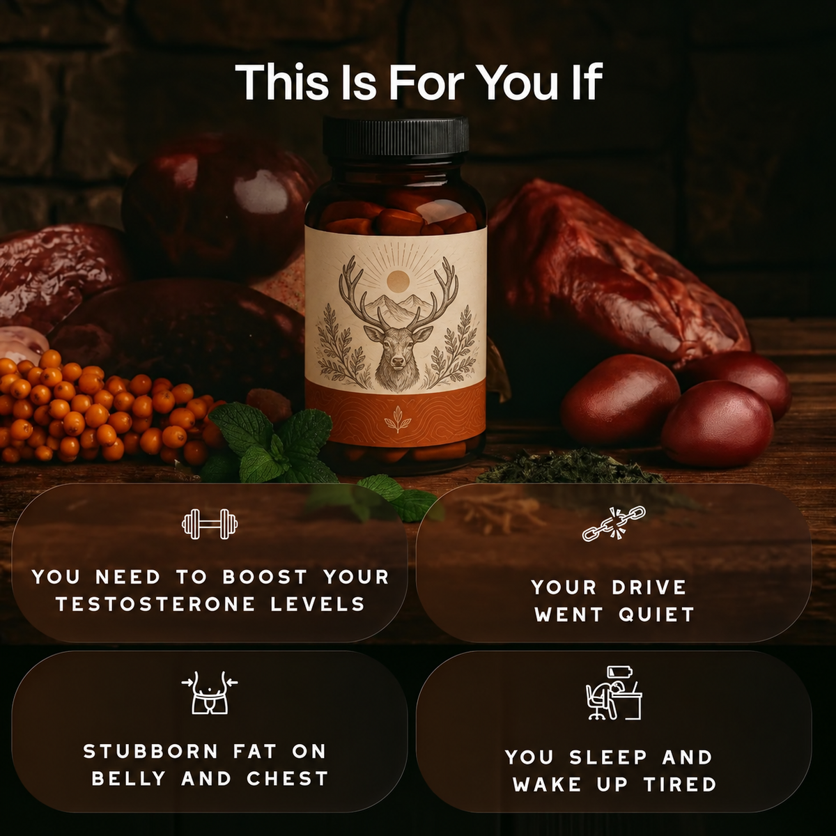 Ancestral Reindeer Organ Complex – Men's Vitality & Daily Wellness Supplement