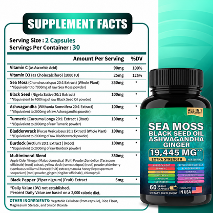 Sea Moss + Shilajit Daily Wellness Capsules Bundle – Energy, Vitality & Everyday Support
