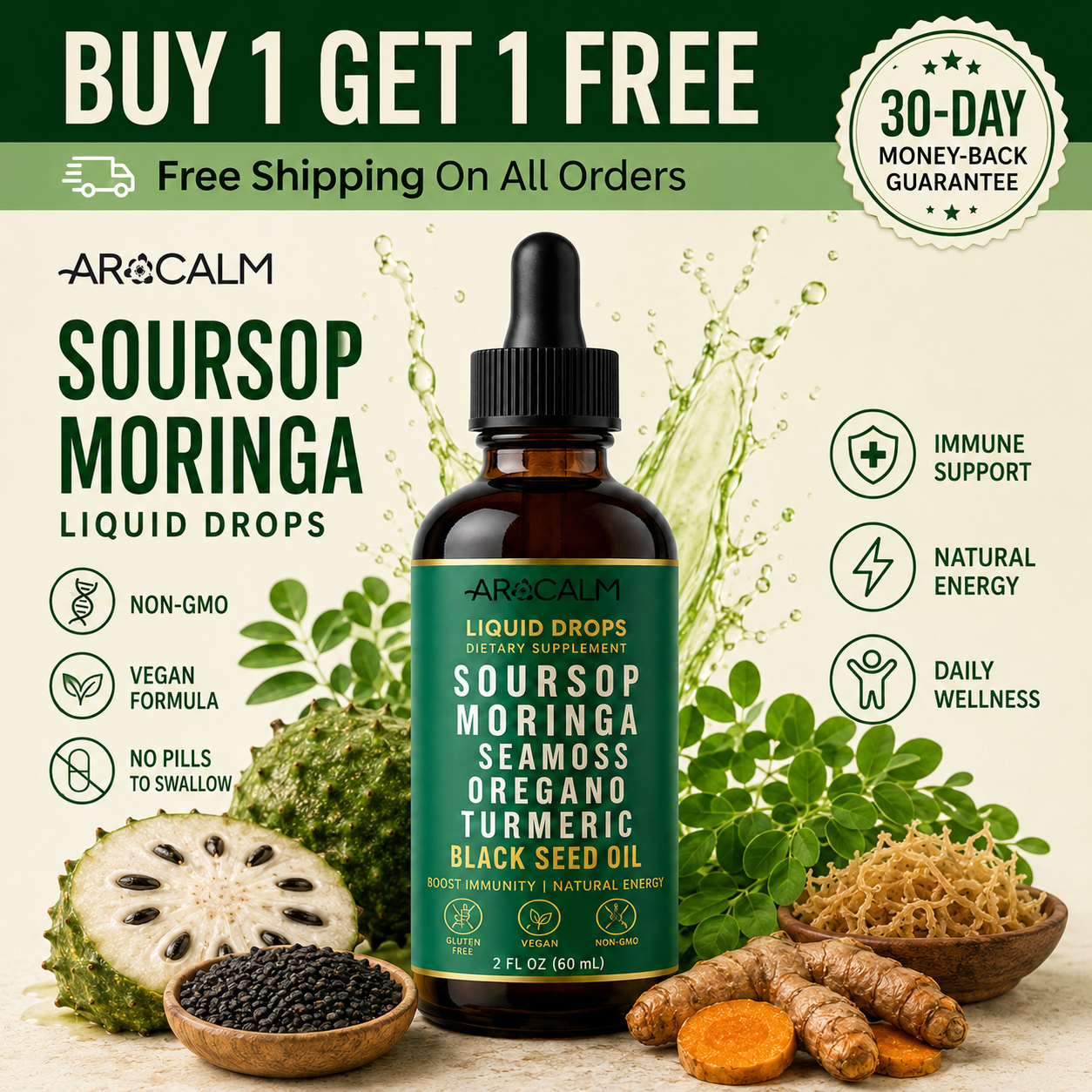 Soursop Moringa Gut Health Drops