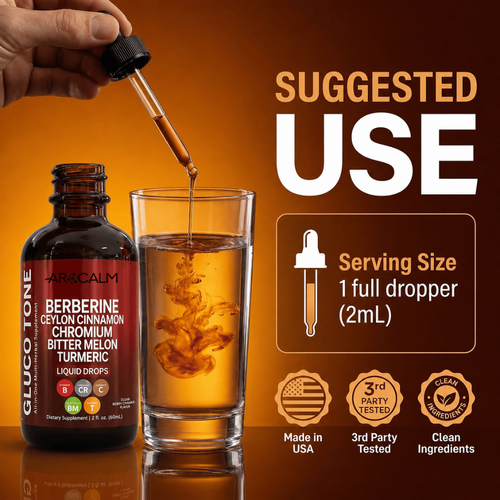 Berberine Liquid Drops with Ceylon Cinnamon & Herbal Blend – Blood Sugar Support – Berry Cinnamon Flavor (2 fl oz)